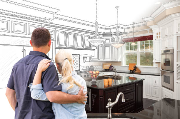 Custom kitchen cabinets installed in a Cypress home